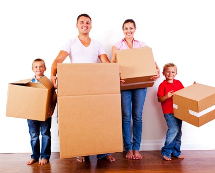 Commercial moving team preparing an office relocation in Islington