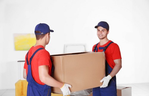 Loading commercial equipment during an Islington relocation