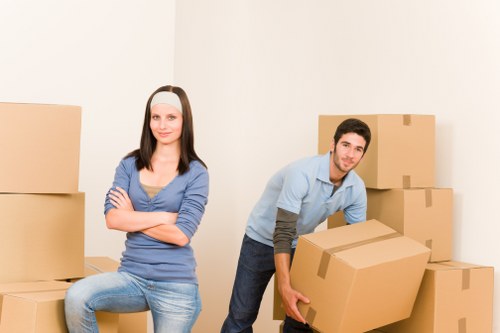 Office movers organising equipment for a business move in Islington