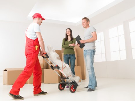 Packing and handling office furniture for a commercial move