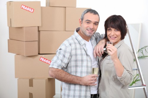 Loading household items into a van for an Islington relocation