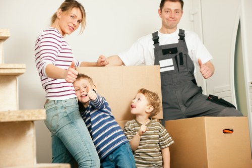 Careful loading of furniture for an Islington move